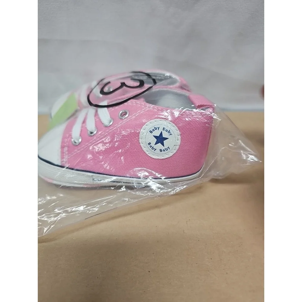 Baby Shoes Boy Girl Solid Sneaker Cotton Soft Anti-Slip Sole Infant Toddler sz 3